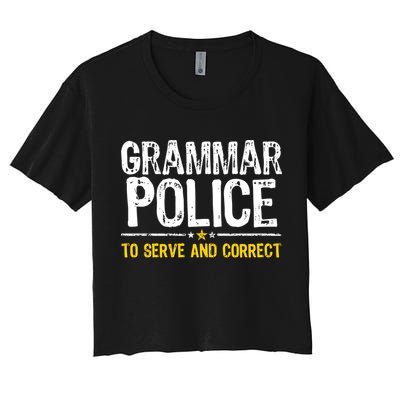 Grammar Police To Serve And Correct Funny Meme Crop Top