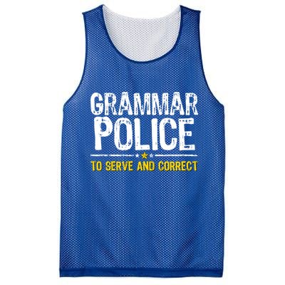 Grammar Police To Serve And Correct Funny Meme Mesh Reversible Basketball Jersey Tank