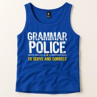 Grammar Police To Serve And Correct Funny Meme Tank Top