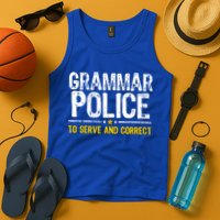 Grammar Police To Serve And Correct Funny Meme Tank Top