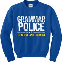 Grammar Police To Serve And Correct Funny Meme Kids Sweatshirt