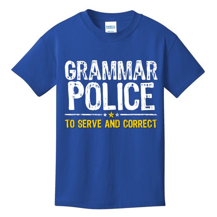 Grammar Police To Serve And Correct Funny Meme Kids T-Shirt