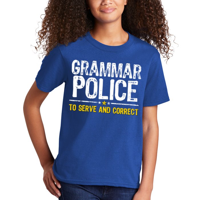 Grammar Police To Serve And Correct Funny Meme Kids T-Shirt