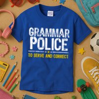 Grammar Police To Serve And Correct Funny Meme Kids T-Shirt