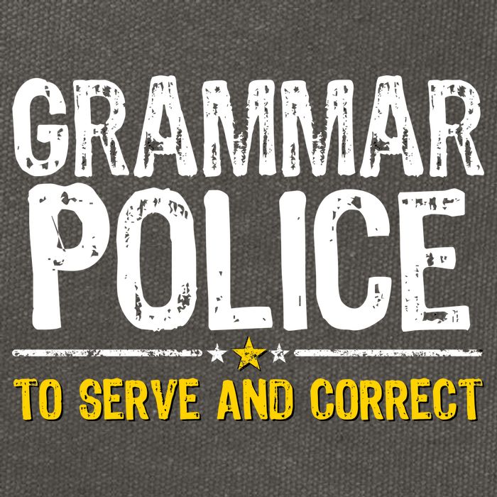 Grammar Police To Serve And Correct Funny Meme Cotton Canvas Backpack