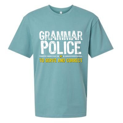 Grammar Police To Serve And Correct Funny Meme Sueded Cloud Jersey T-Shirt
