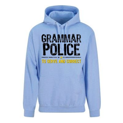 Grammar Police To Serve And Correct Funny Meme Unisex Surf Hoodie