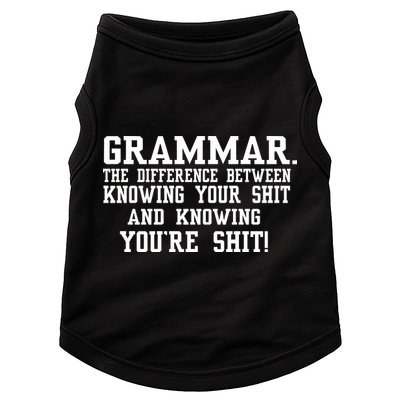 GRAMMAR The Differences Doggie Tank