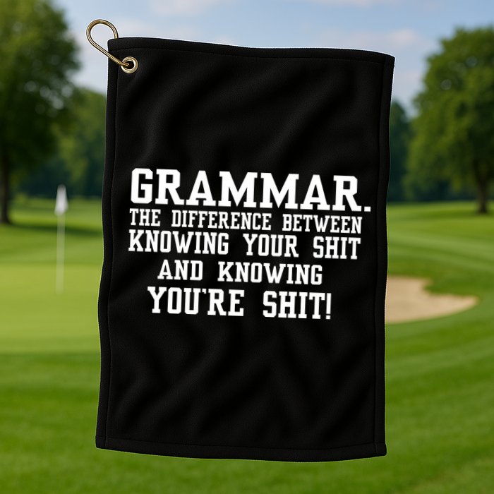 GRAMMAR The Differences Golf Towel