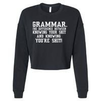 GRAMMAR The Differences Cropped Pullover Crew