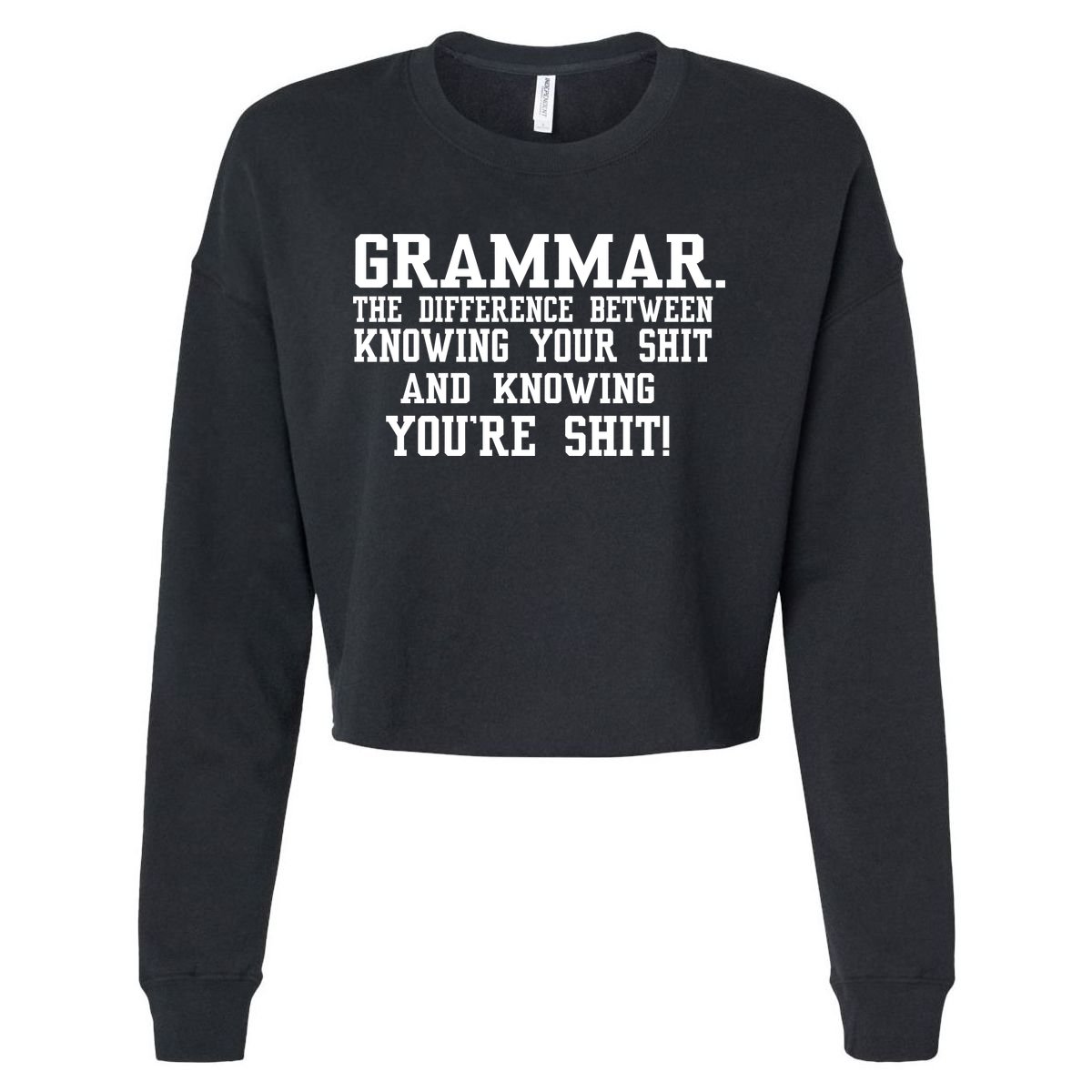 GRAMMAR The Differences Cropped Pullover Crew