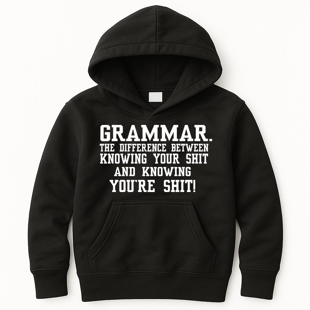 GRAMMAR The Differences Kids Hoodie