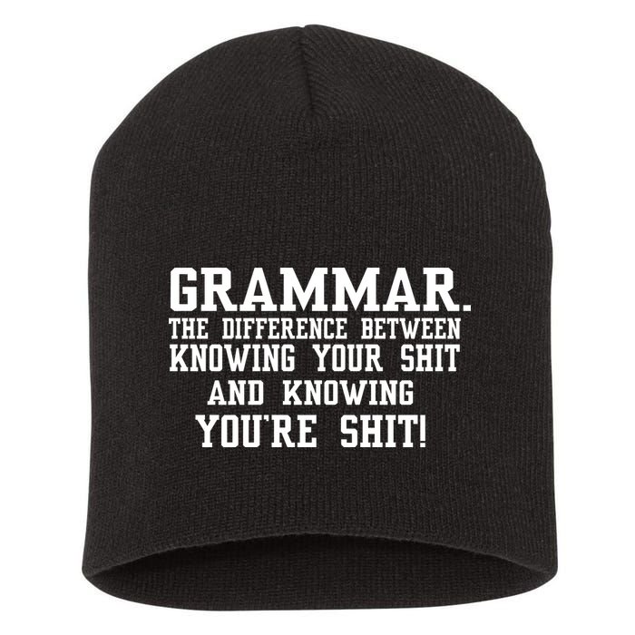 GRAMMAR The Differences Short Acrylic Beanie