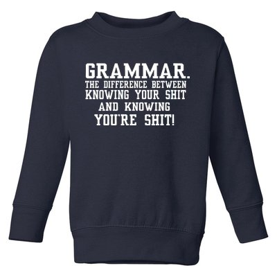 GRAMMAR The Differences Toddler Sweatshirt