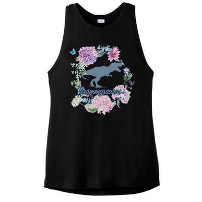 Grammysaurus Dinosaur Grammy Saurus Ladies PosiCharge Tri-Blend Wicking Tank