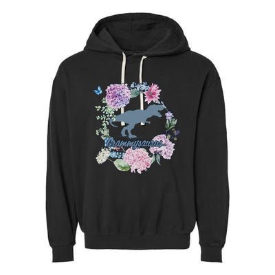 Grammysaurus Dinosaur Grammy Saurus Garment-Dyed Fleece Hoodie