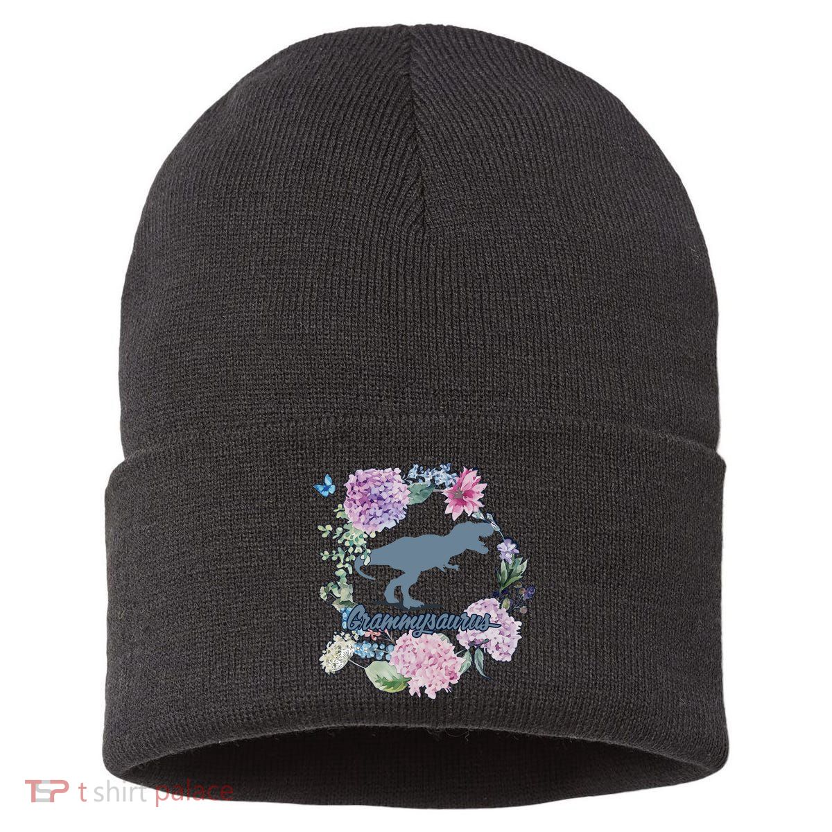 Grammysaurus Dinosaur Grammy Saurus Sustainable Knit Beanie