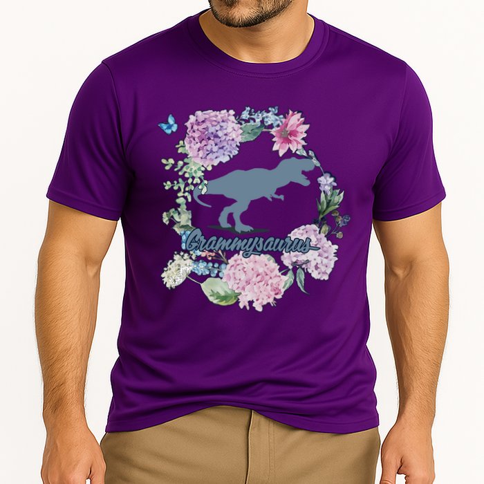 Grammysaurus Dinosaur Grammy Saurus Cooling Performance Crew T-Shirt