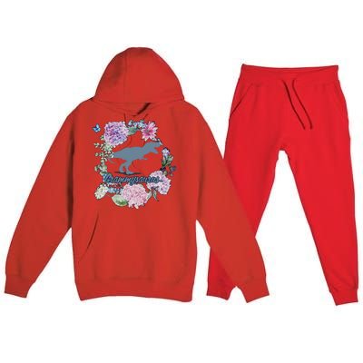 Grammysaurus Dinosaur Grammy Saurus Premium Hooded Sweatsuit Set