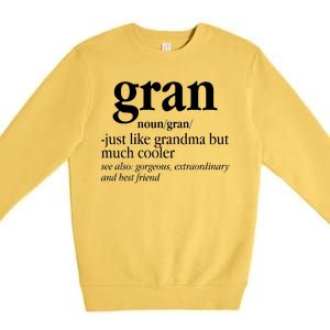 Gran Funny Definition Grandmother Premium Crewneck Sweatshirt