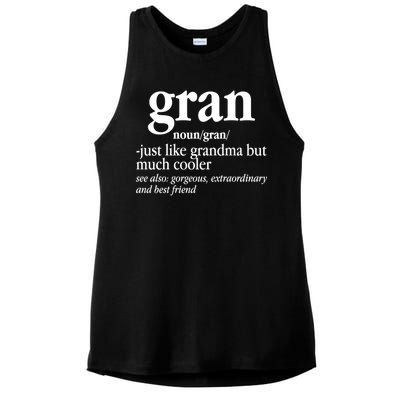 Gran Funny Definition Grandmother Ladies PosiCharge Tri-Blend Wicking Tank