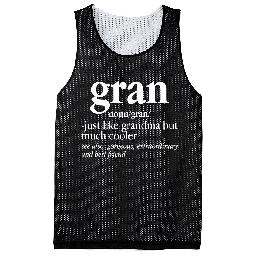 Gran Funny Definition Grandmother Mesh Reversible Basketball Jersey Tank