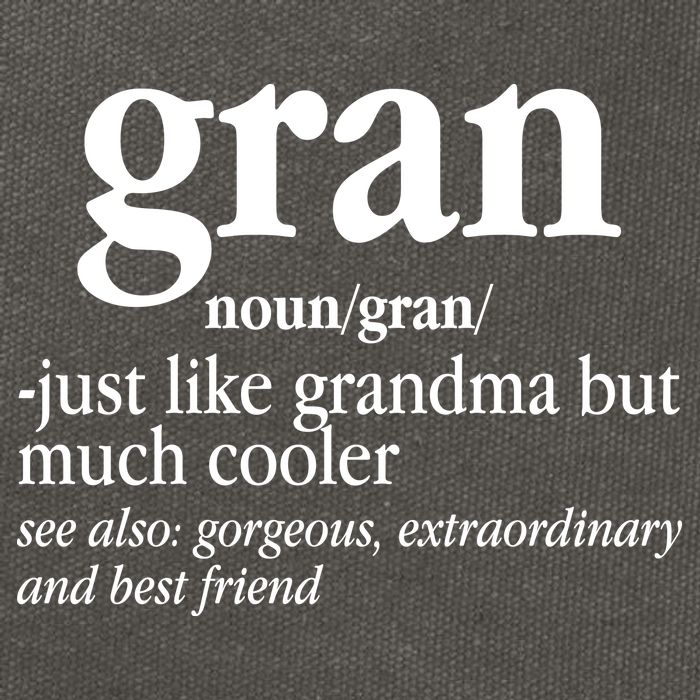 Gran Funny Definition Grandmother Cotton Canvas Backpack