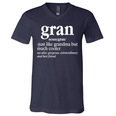 Gran Funny Definition Grandmother V-Neck T-Shirt