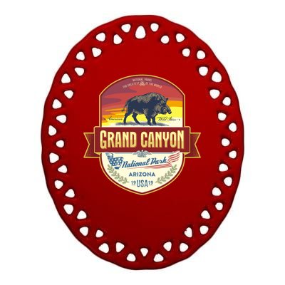 Grand Canyon Ceramic Oval Ornament