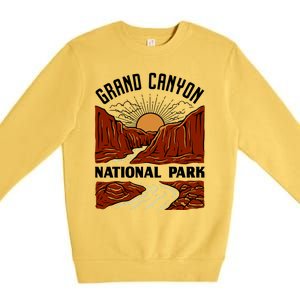 Grand Canyon National Park Illustration Premium Crewneck Sweatshirt