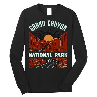 Grand Canyon National Park Illustration Long Sleeve Shirt