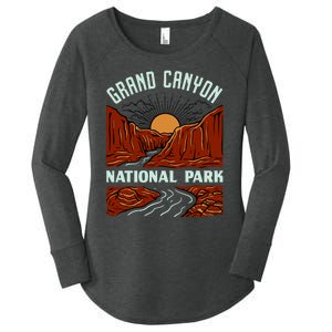 Grand Canyon National Park Illustration Women's Perfect Tri Tunic Long Sleeve Shirt