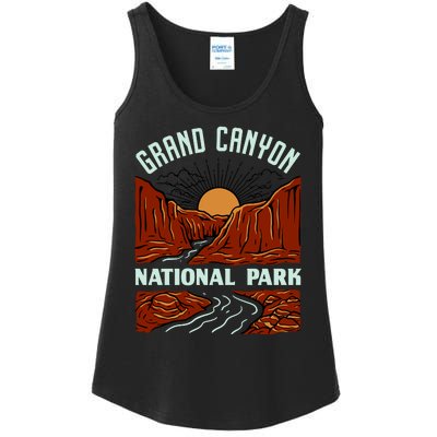 Grand Canyon National Park Illustration Ladies Essential Tank