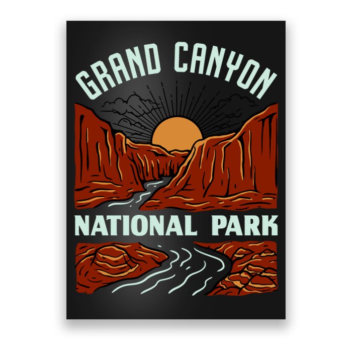 Grand Canyon National Park Illustration Poster