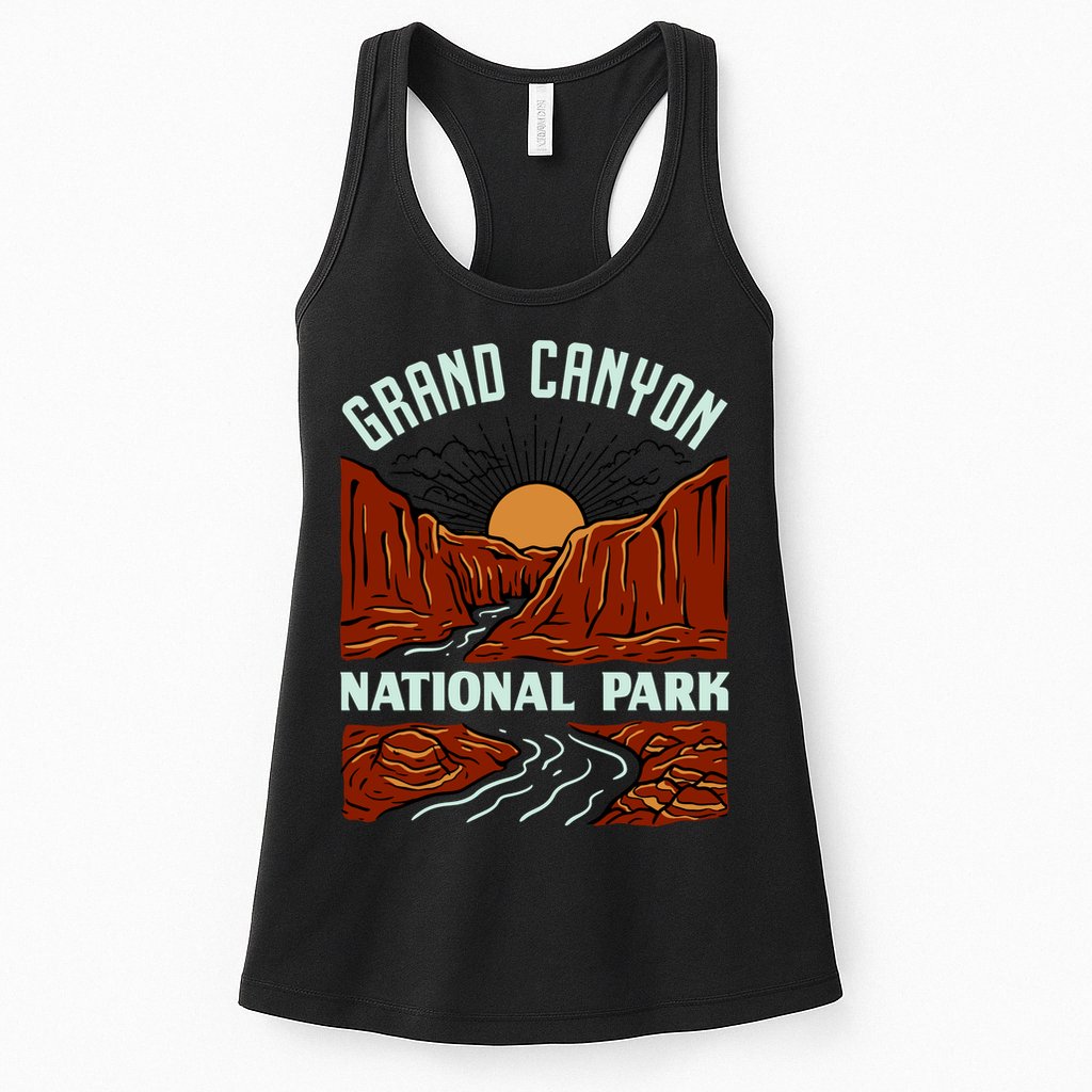 Grand Canyon National Park Illustration Womens Tank Top