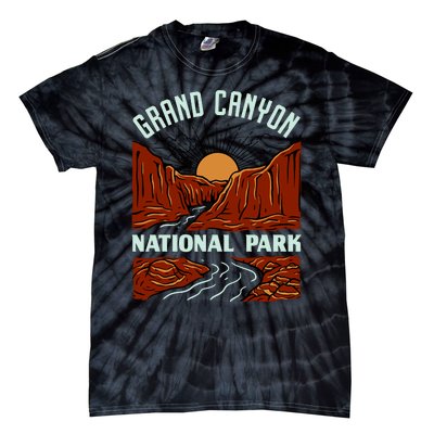 Grand Canyon National Park Illustration Tie-Dye T-Shirt