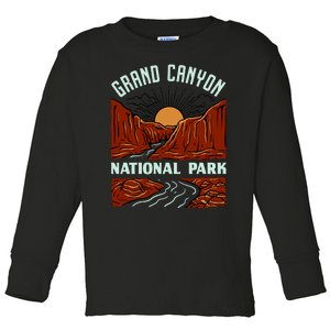 Grand Canyon National Park Illustration Toddler Long Sleeve Shirt