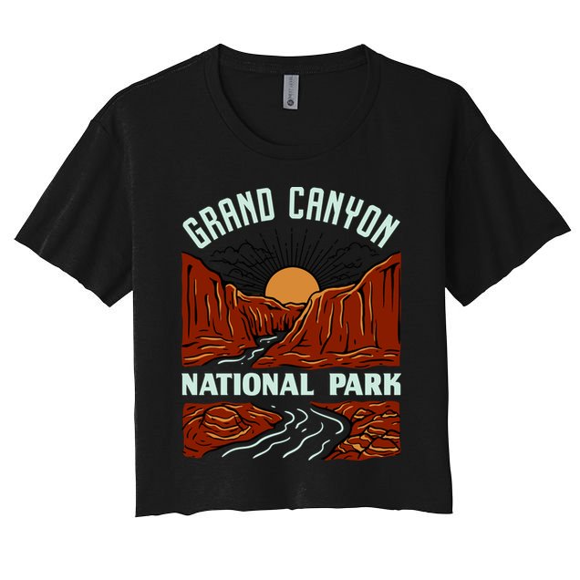 Grand Canyon National Park Illustration Crop Top
