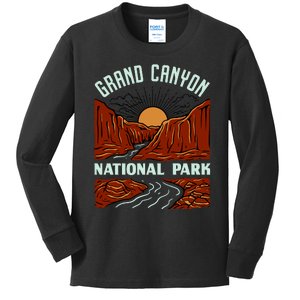 Grand Canyon National Park Illustration Kids Long Sleeve Shirt