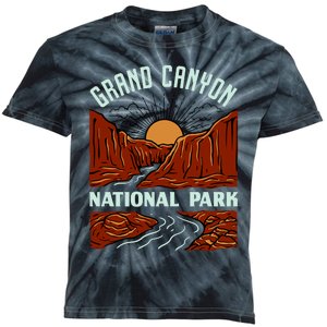 Grand Canyon National Park Illustration Kids Tie-Dye T-Shirt