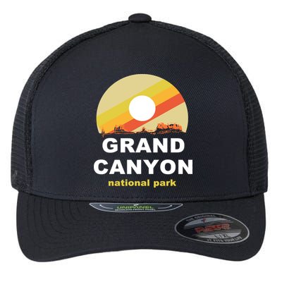 Grand Canyon National Park Retro Logo Flexfit Unipanel Trucker Cap