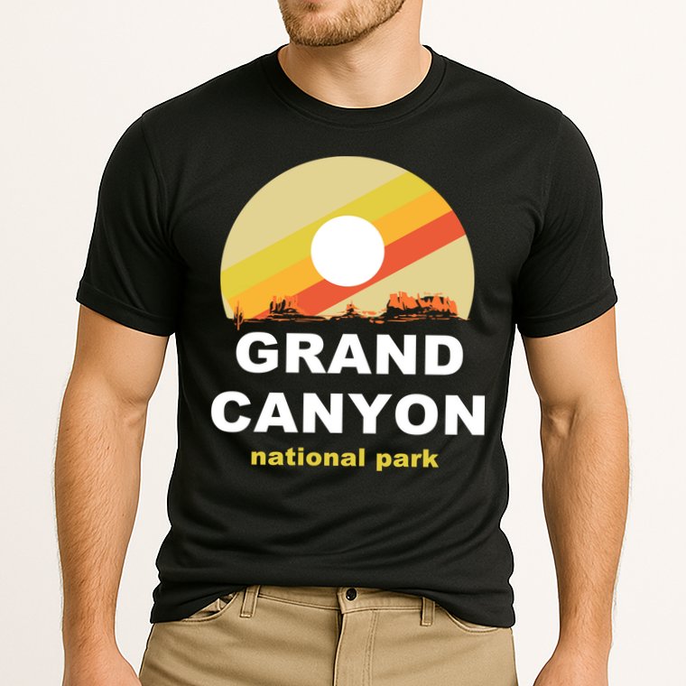 Grand Canyon National Park Retro Logo Cooling Performance Crew T-Shirt