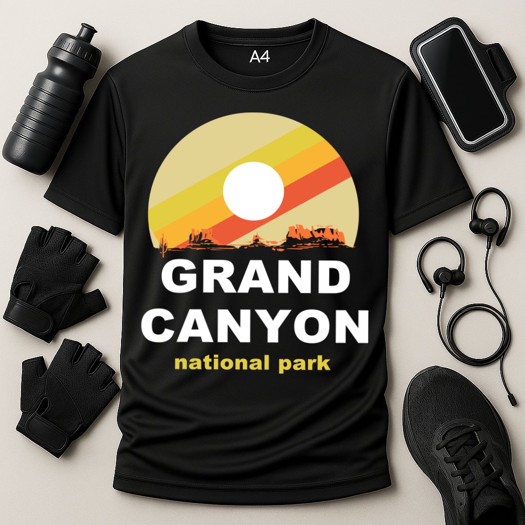 Grand Canyon National Park Retro Logo Cooling Performance Crew T-Shirt