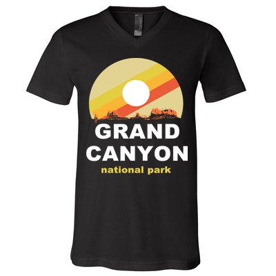 Grand Canyon National Park Retro Logo V-Neck T-Shirt