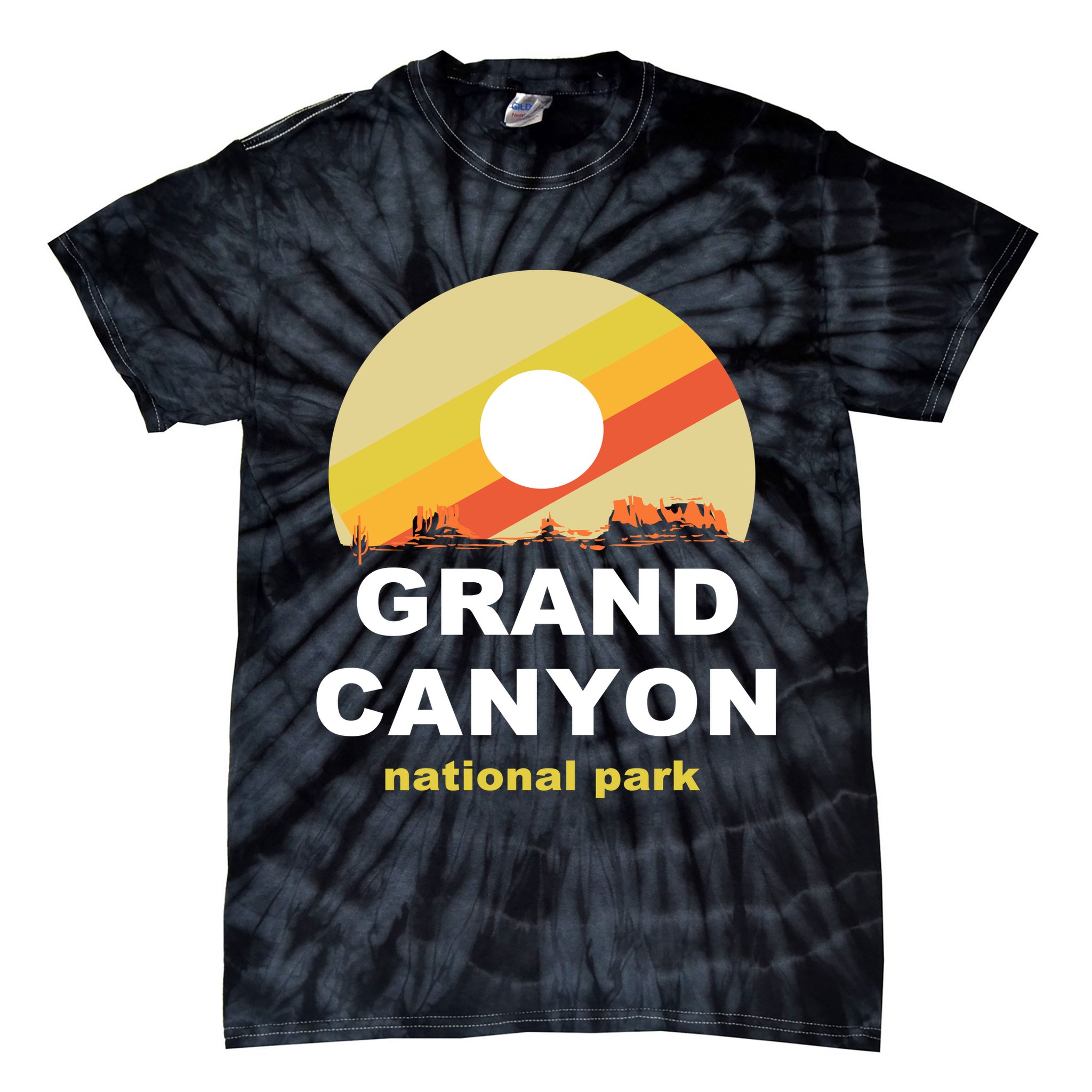 Grand Canyon National Park Retro Logo Tie-Dye T-Shirt