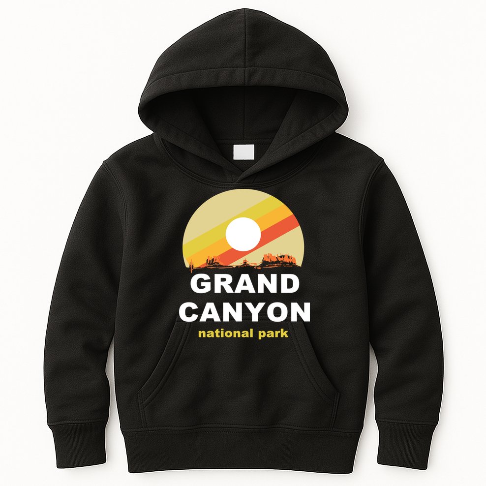 Grand Canyon National Park Retro Logo Kids Hoodie