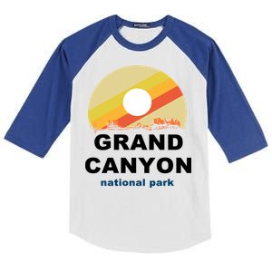 Grand Canyon National Park Retro Logo Kids Colorblock Raglan Jersey