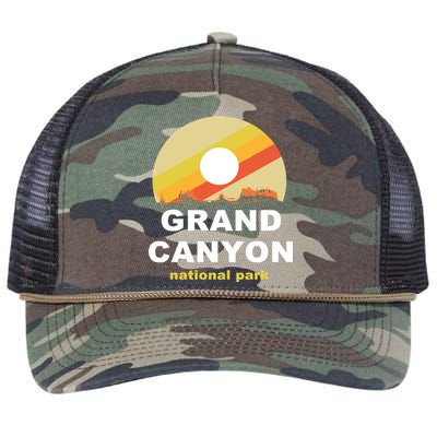 Grand Canyon National Park Retro Logo Retro Rope Trucker Hat Cap