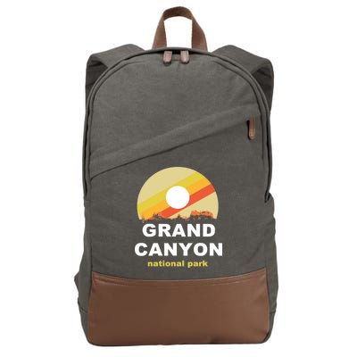 Grand Canyon National Park Retro Logo Cotton Canvas Backpack