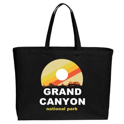 Grand Canyon National Park Retro Logo Cotton Canvas Jumbo Tote